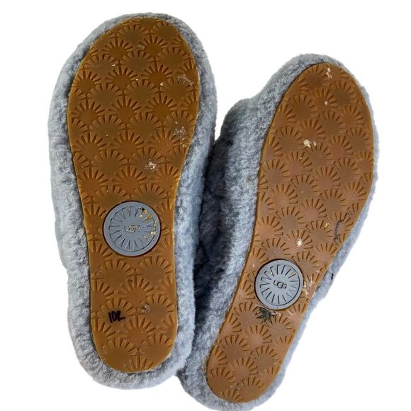 UGG Womens 8 Classic Fluff Yeah slippers blueish gray - Picture 5 of 5